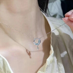 Rhinestone Dreaming Star Pendant Necklace